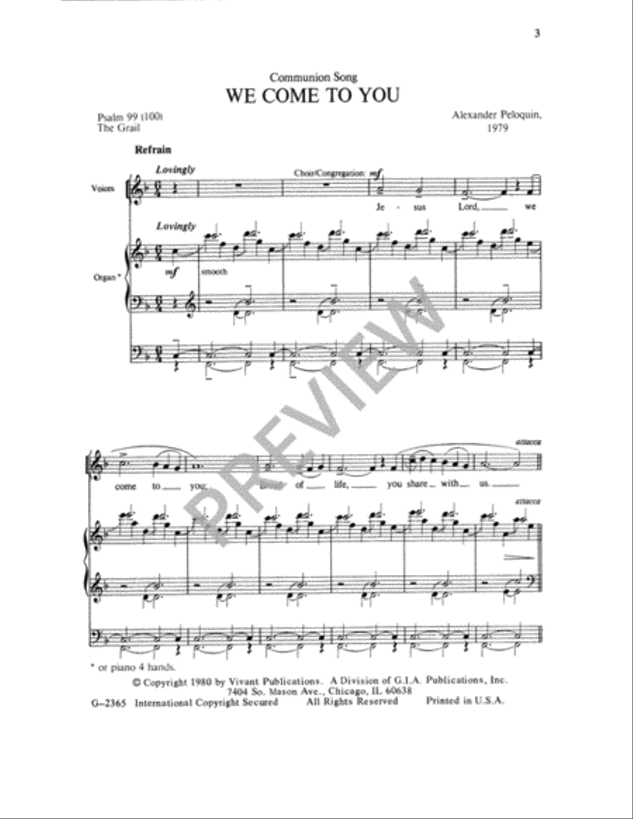 We Come to You We Come to You 4-Part scores gallery preview page 4