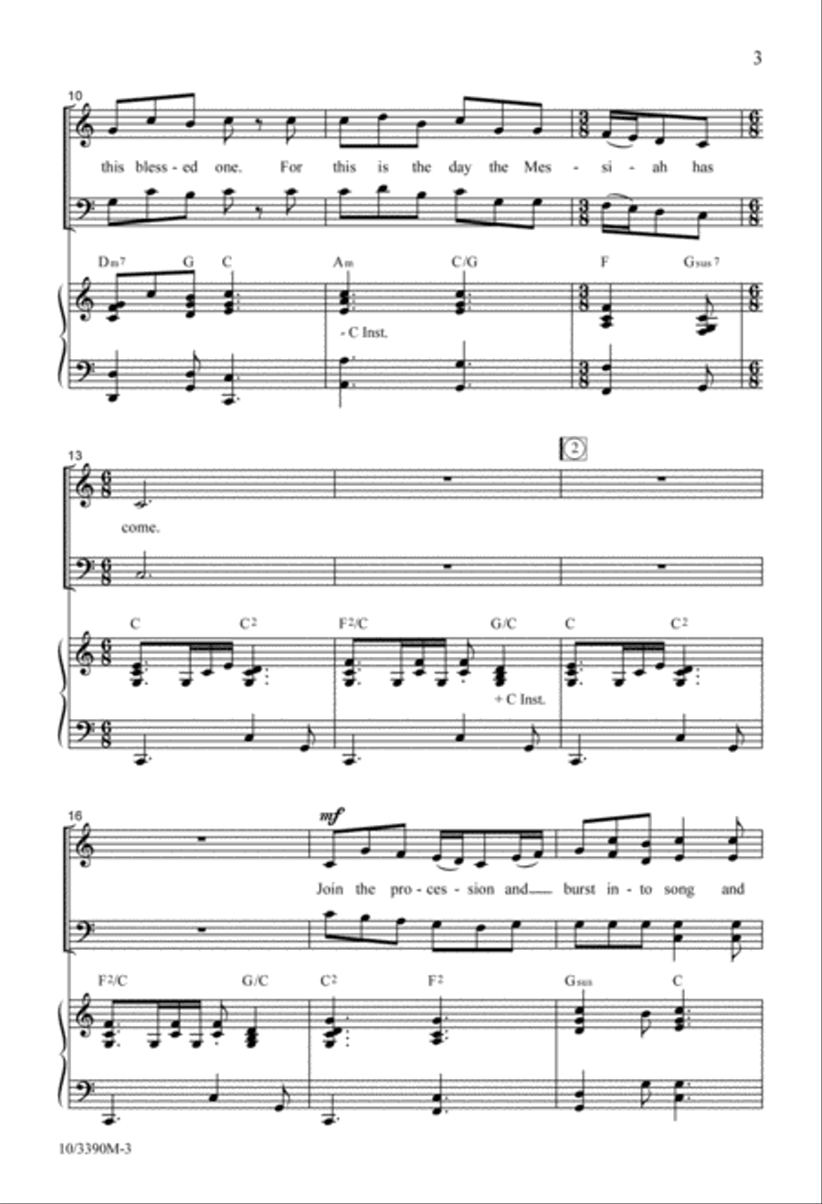 The Messiah Has Come 4-Part scores gallery preview page 3