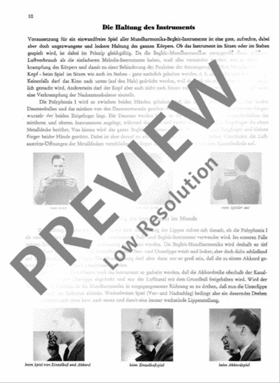 Schule für die Hohner-Mundharmonika Begleit-Instrumente Harp scores gallery preview page 11