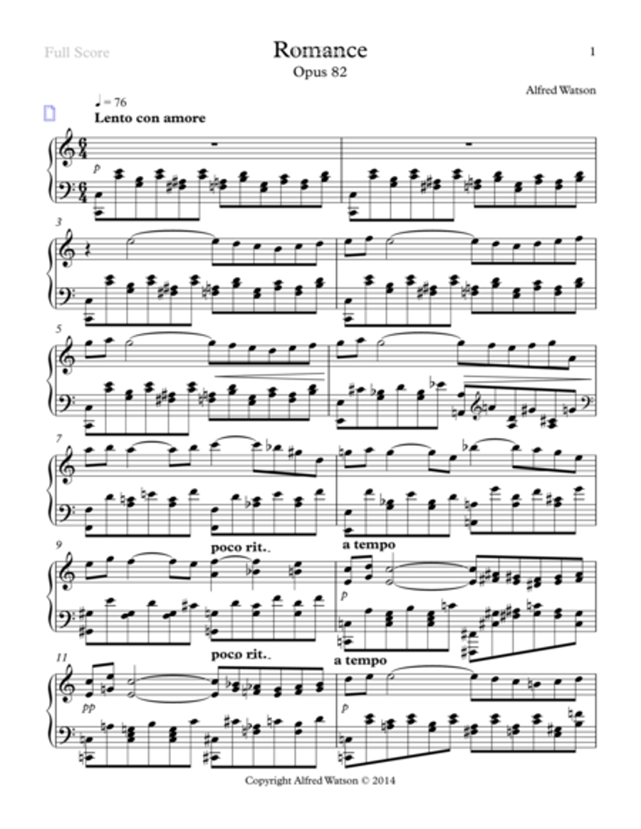 Romance Opus 82 Romance Opus 82 Piano Solo scores gallery preview page 3