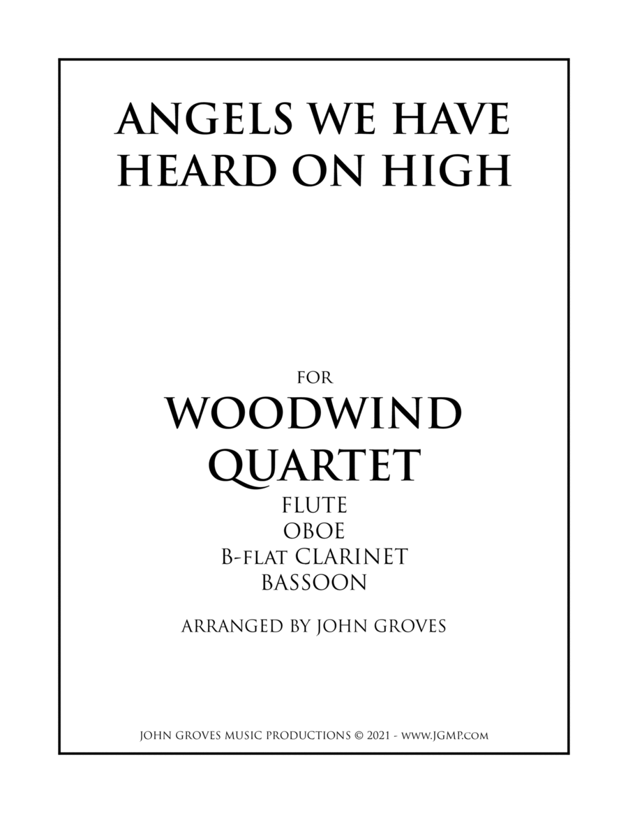 Angels We Have Heard On High - Woodwind Quartet image number null