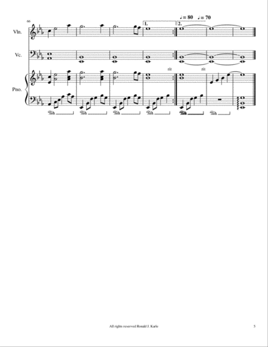 A Spring Evening Piano Trio scores gallery preview page 6