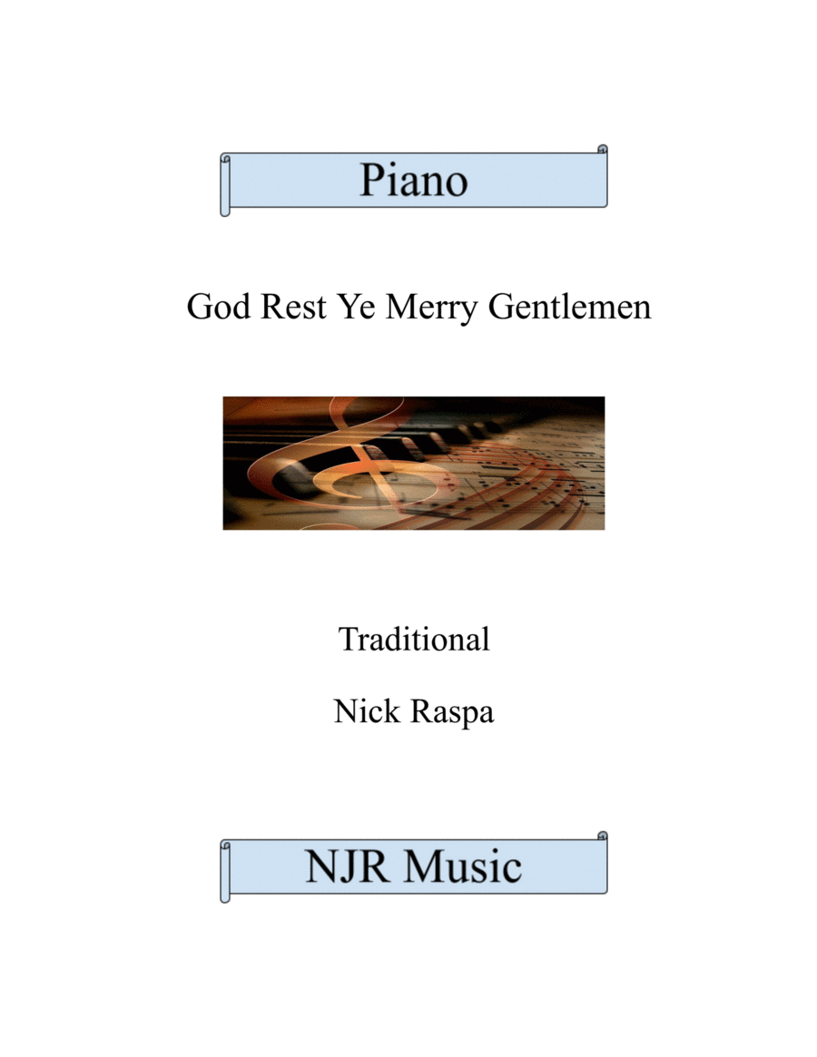 God Rest Ye Merry Gentlemen (adv. intm. piano) Piano Solo scores gallery preview page 1