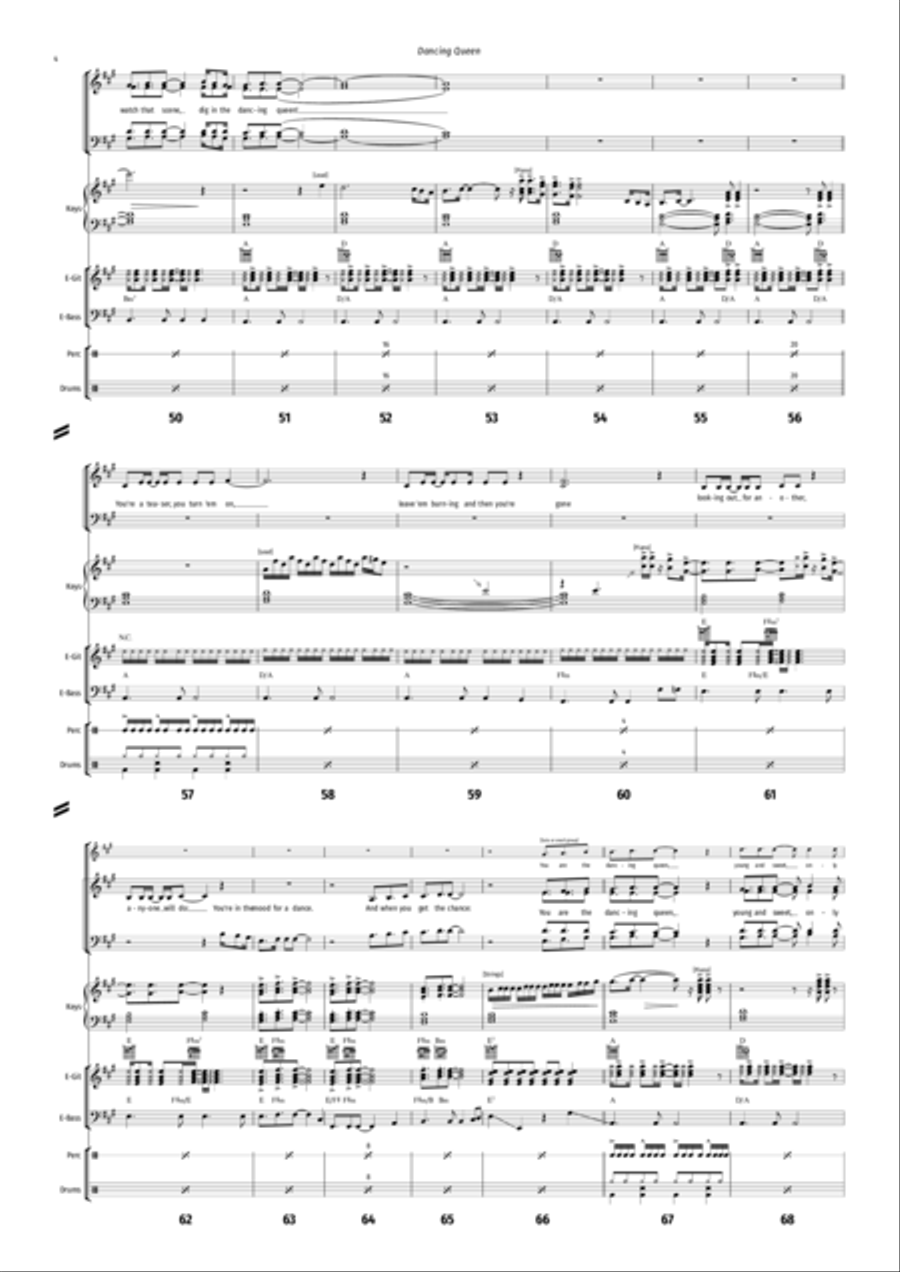 Dancing Queen Dancing Queen 4-Part scores gallery preview page 4