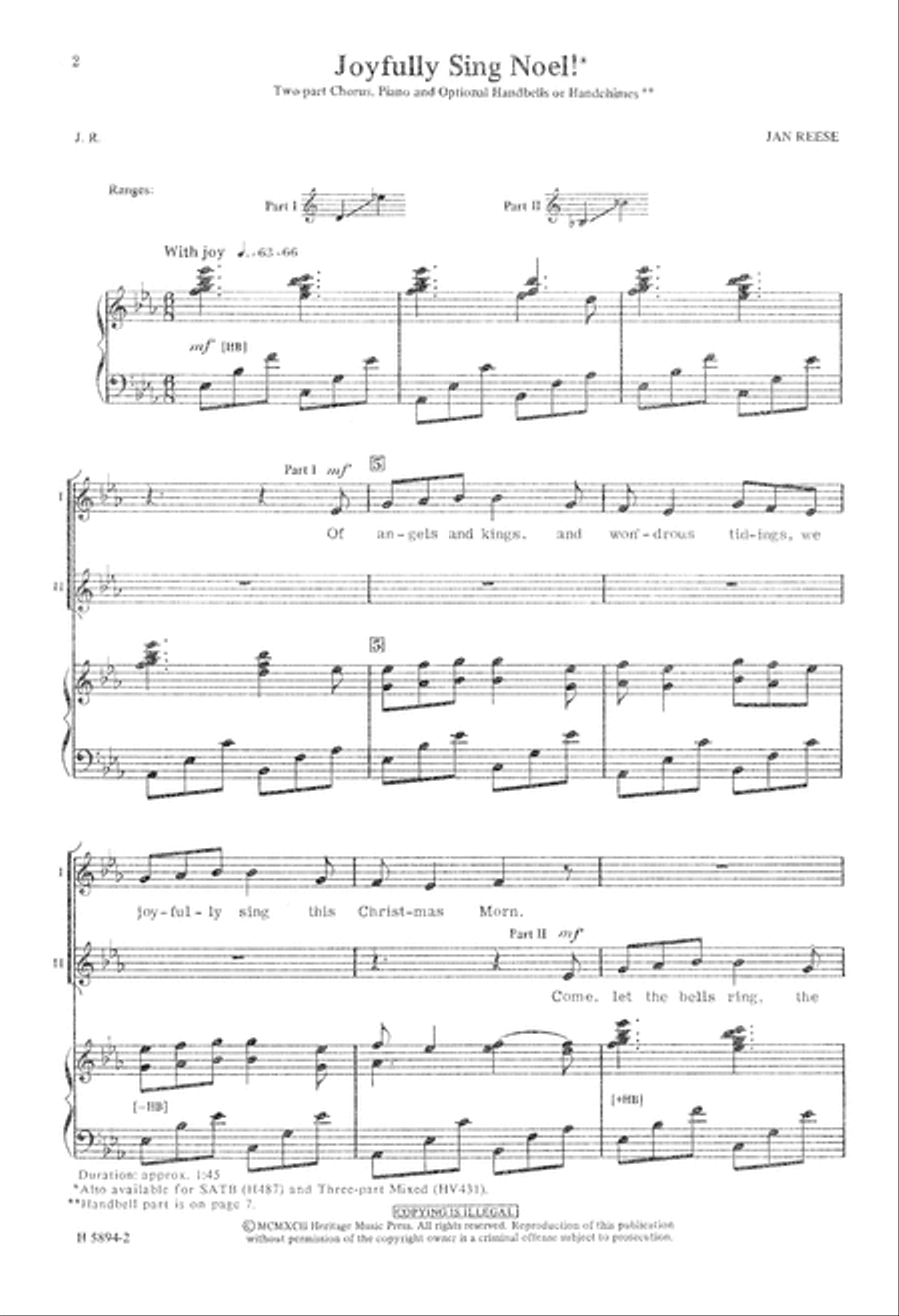 Joyfully Sing Noel 2-Part scores gallery preview page 3