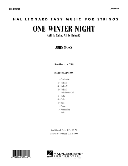One Winter Night (All Is Calm, All Is Bright) - Full Score