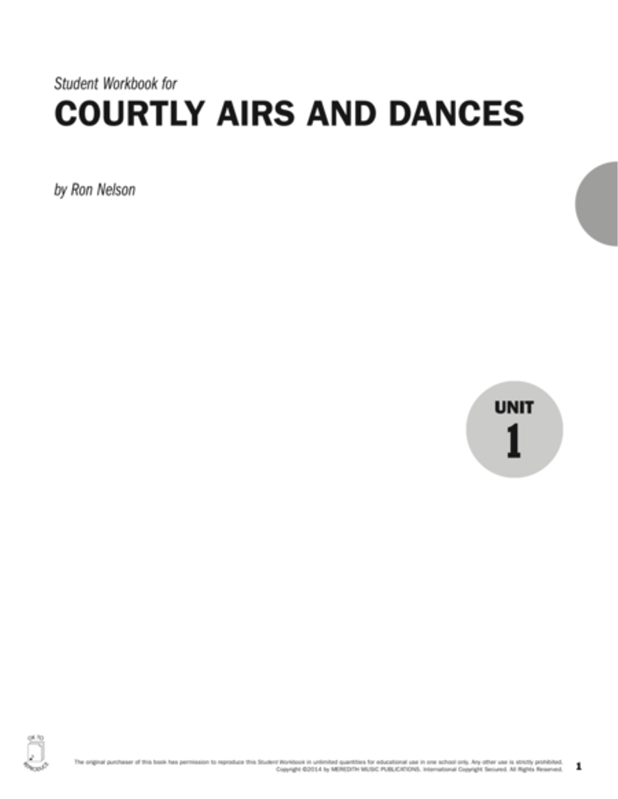 Guides to Band Masterworks, Vol. 5 - Student Workbook - Courtly Airs and Dances Activity Books scores gallery preview page 1