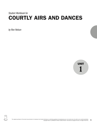 Guides to Band Masterworks, Vol. 5 - Student Workbook - Courtly Airs and Dances