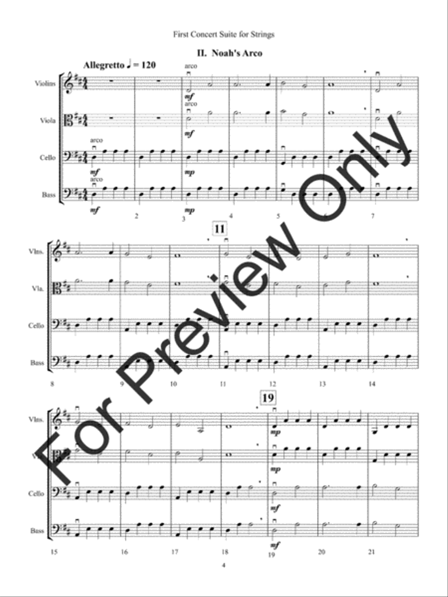 First Concert Suite for Strings String Orchestra scores gallery preview page 7