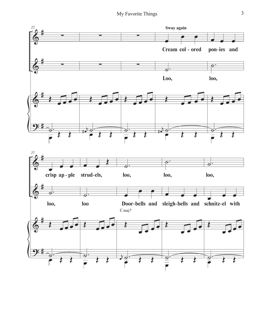 My Favorite Things 2-Part scores gallery preview page 3