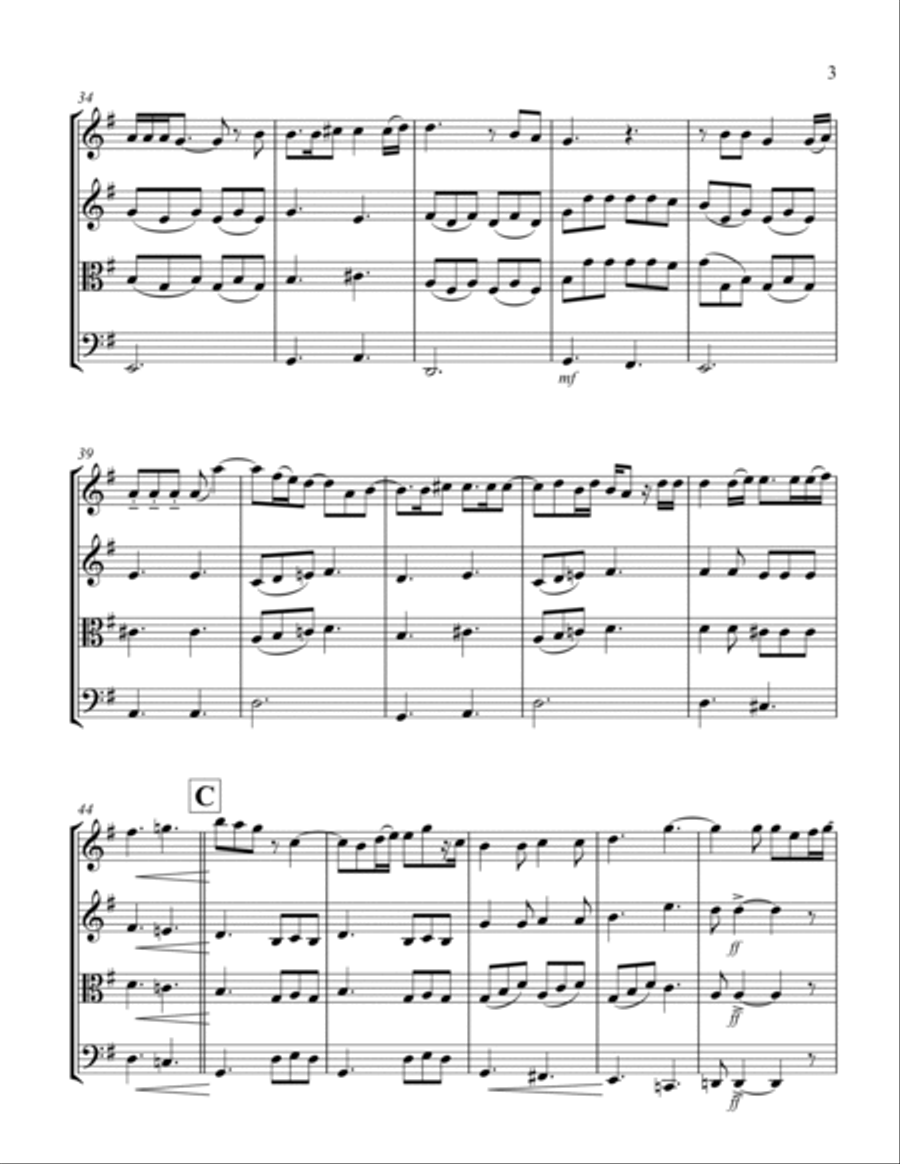 Somebody To Love String Quartet scores gallery preview page 3