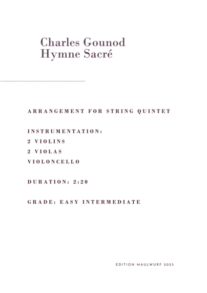 Charles Gounod Hymne Sacré image number null