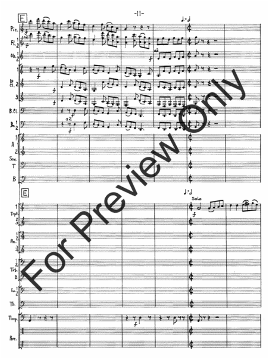 Hallelujah Fantasy Concert Band scores gallery preview page 14