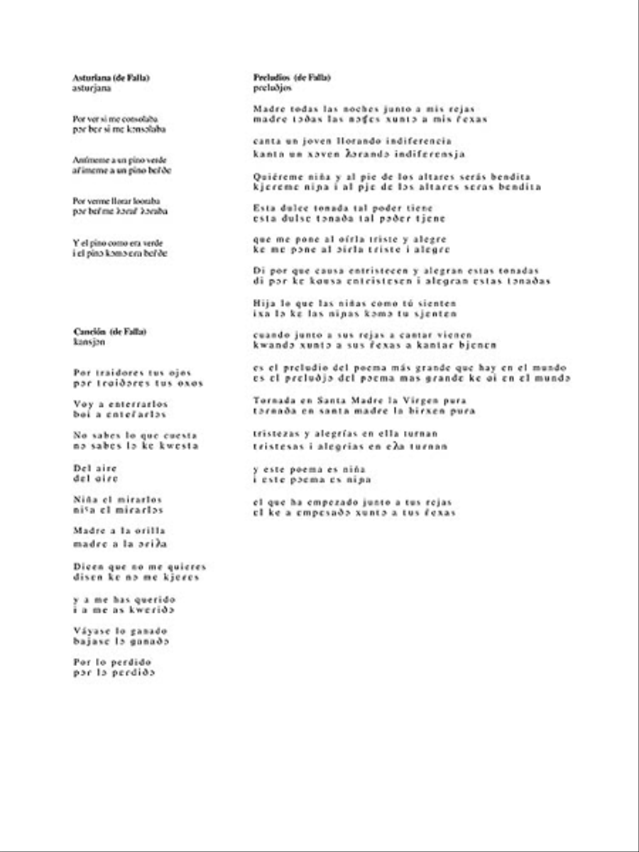 Favorite Spanish Art Songs High Voice scores gallery preview page 5