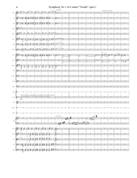 Symphony No 1 in E minor "Nordic" Opus 1 - 1st movement (1 of 3) - Score Only