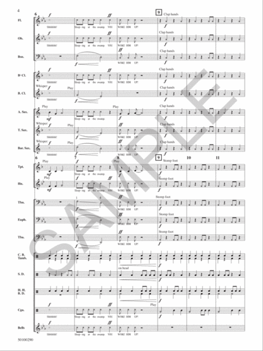 Alligator Stomp Concert Band scores gallery preview page 5