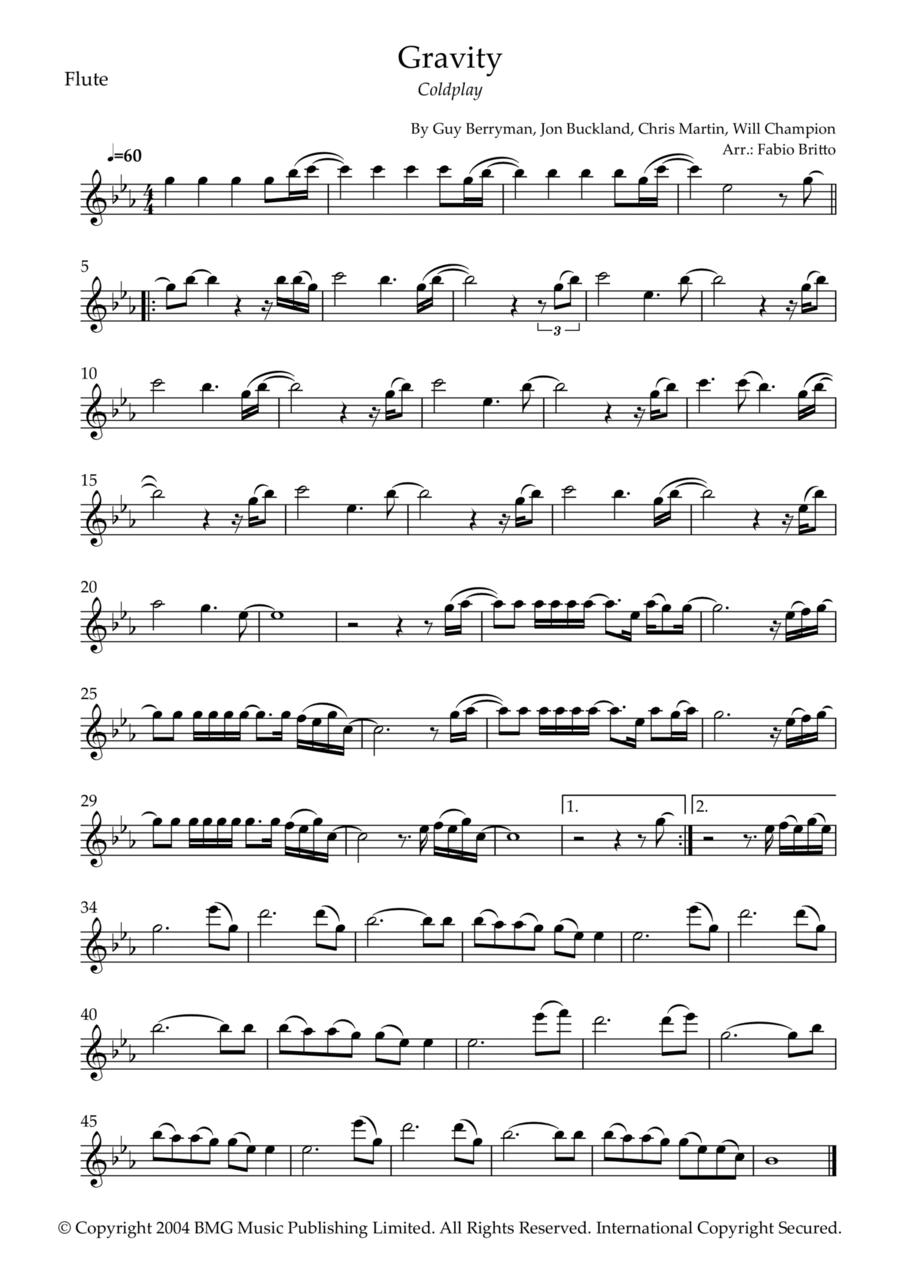 Gravity Flute Solo scores gallery preview page 1