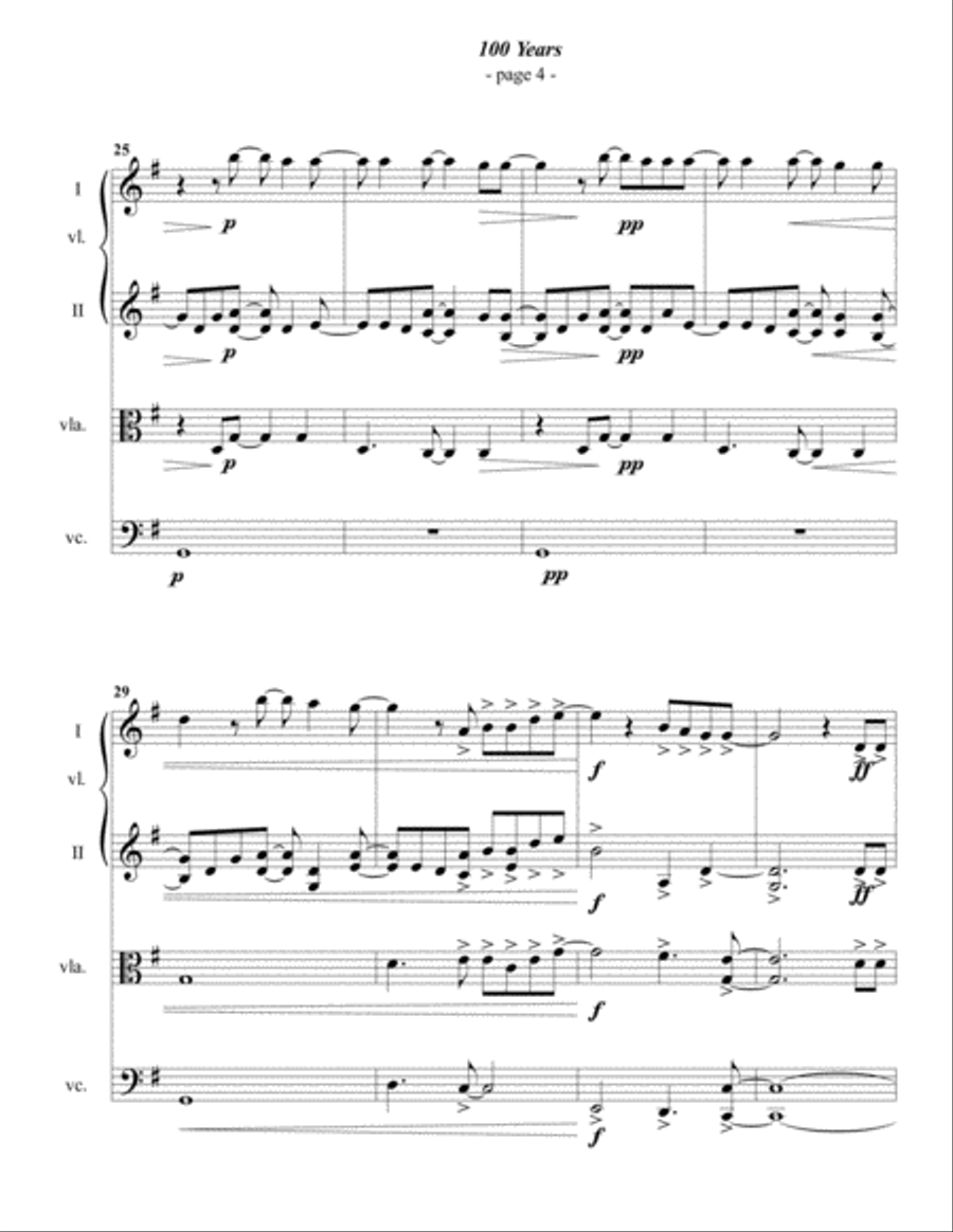 100 Years String Quartet scores gallery preview page 4