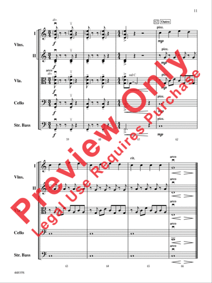 Falling Slowly (from the Motion Picture and Broadway Production Once) String Orchestra scores gallery preview page 12