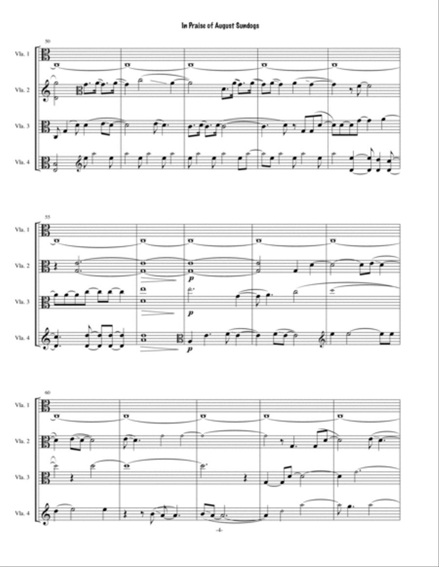 In Praise of August Sundogs-score Viola scores gallery preview page 4