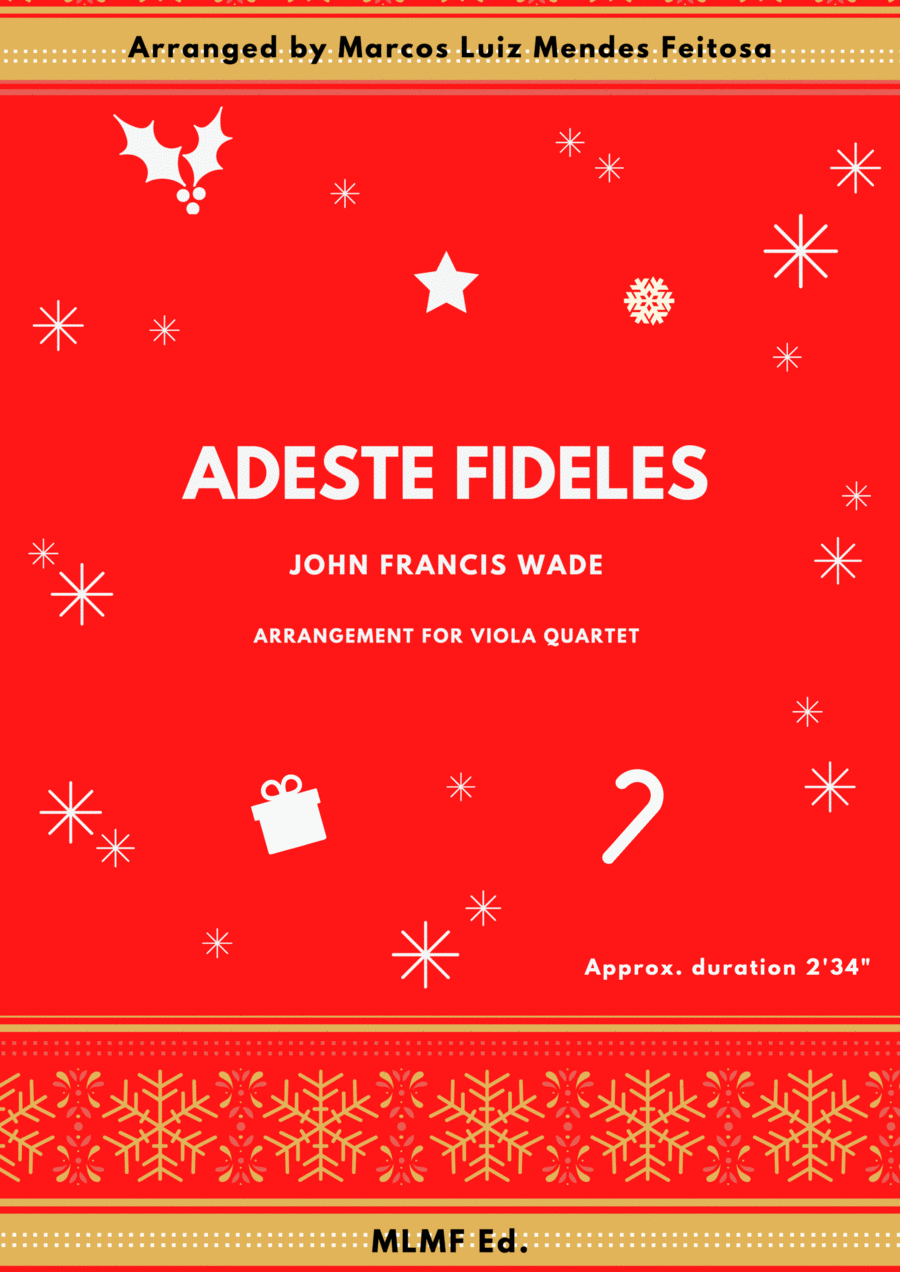 Adeste Fideles - Viola Quartet String Quartet scores gallery preview page 1