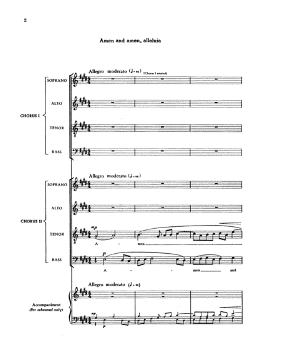 Amen and amen, alleluia 4-Part scores gallery preview page 2