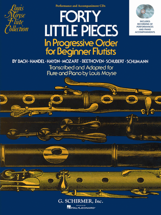 Book cover for 40 Little Pieces in Progressive Order for Beginner Flutists