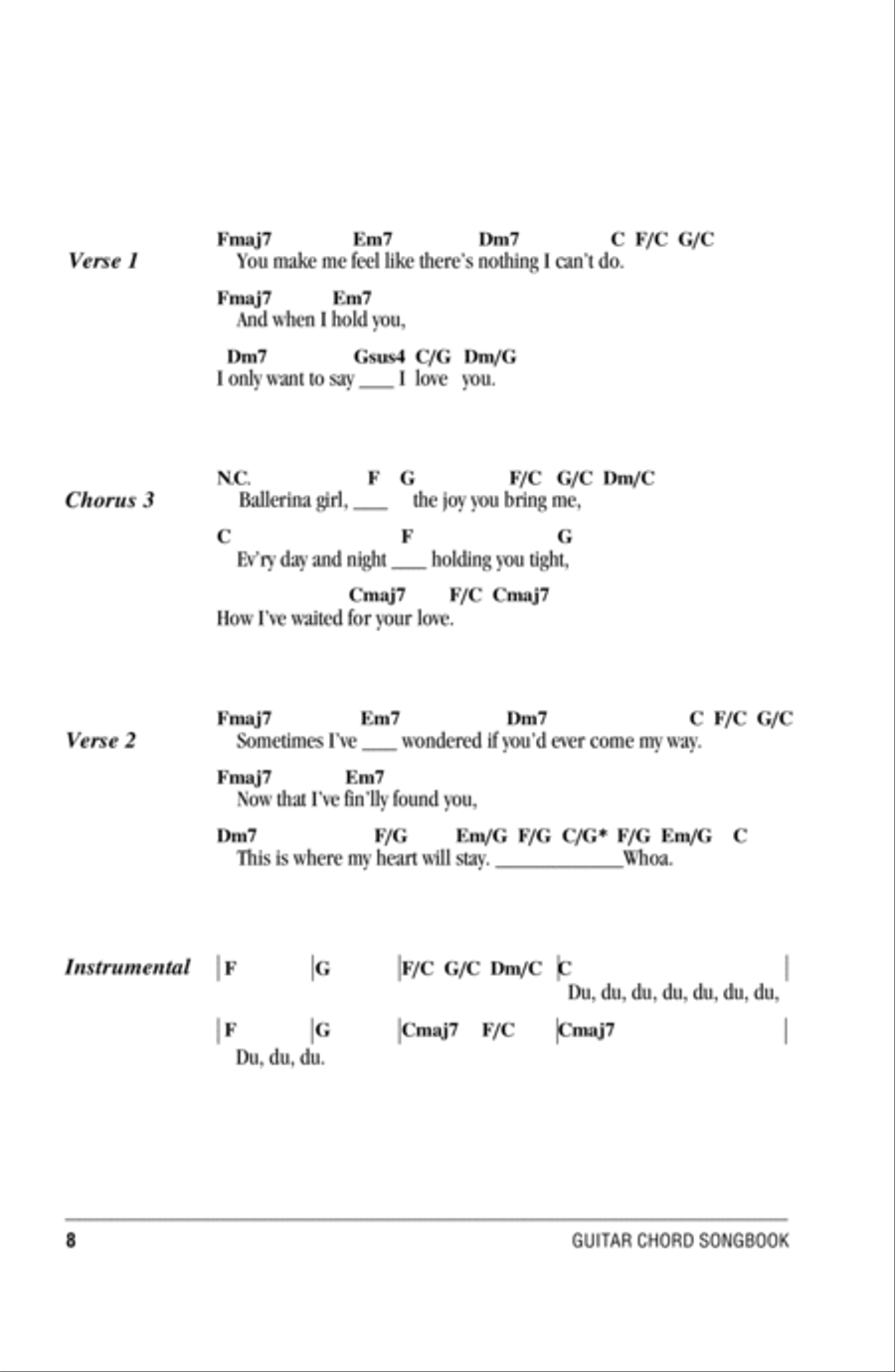 Ballerina Girl Acoustic Guitar scores gallery preview page 2