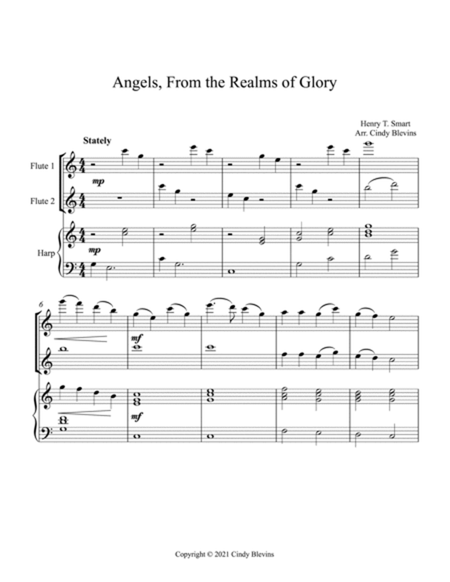 Angels, From the Realms Of Glory, Two Flutes and Harp image number null