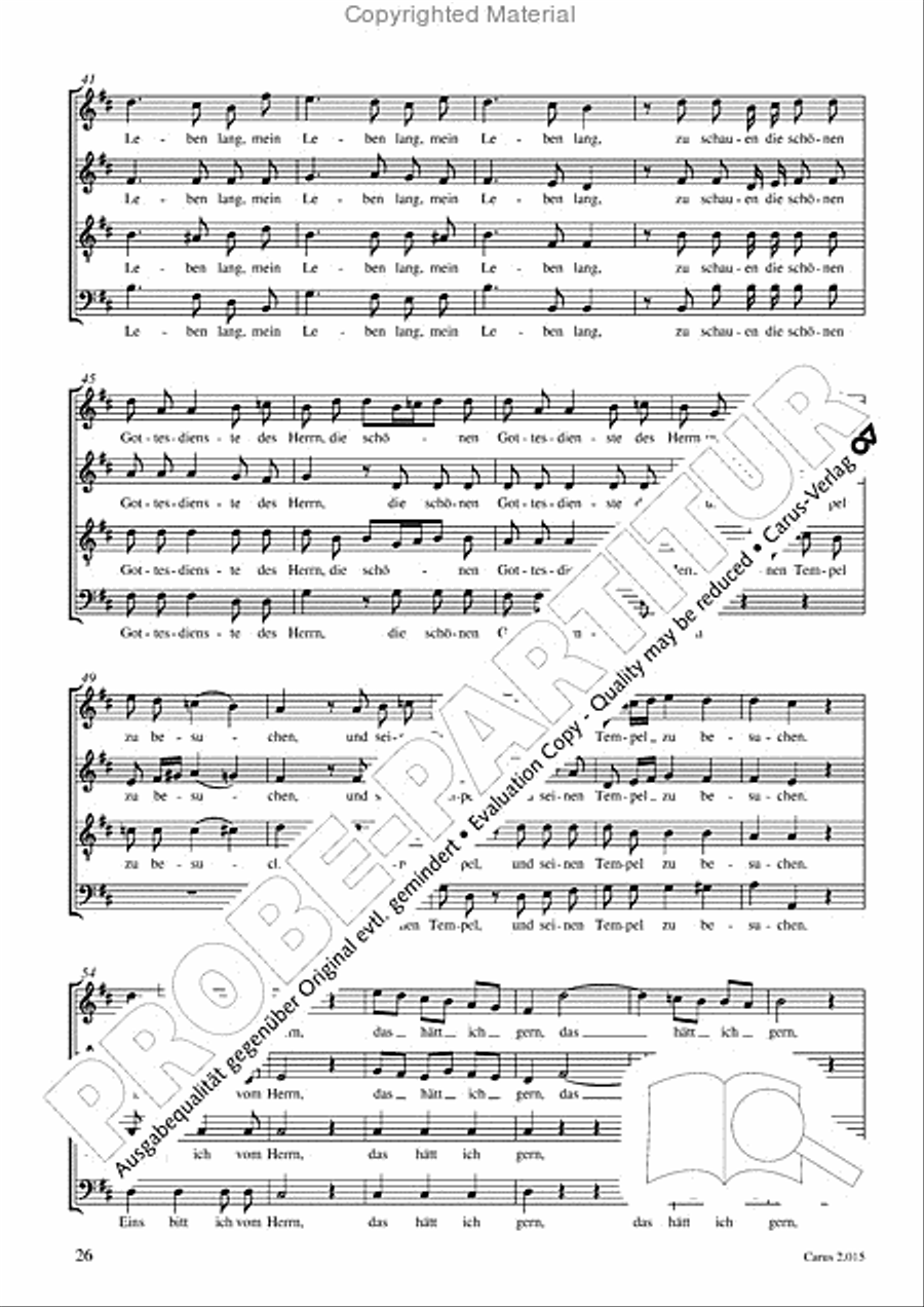 Carl Philipp Emanuel Bach & Gottfried August Homilius. Motets and Choruses Choir scores gallery preview page 28