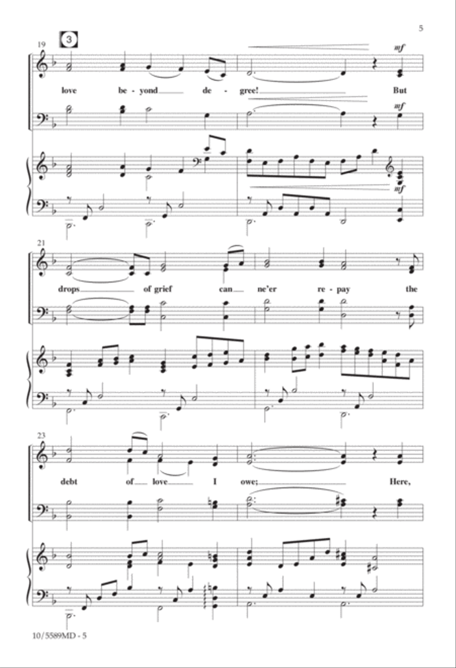 Alas, and Did My Savior Bleed 4-Part scores gallery preview page 4