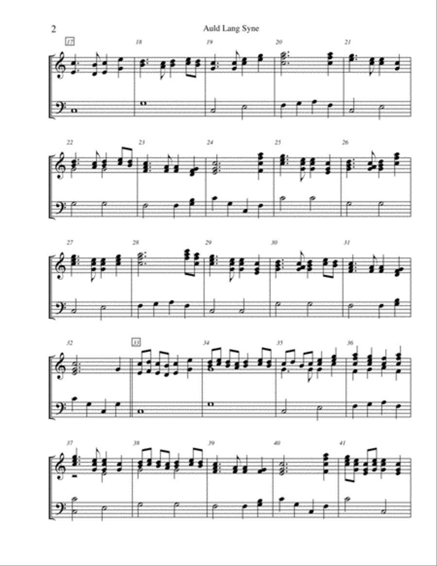 Auld Lang Syne - for 3-octave handbell choir 3-Octaves scores gallery preview page 2
