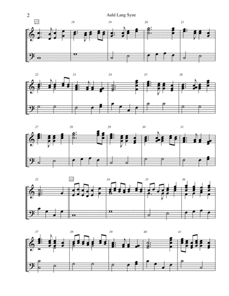 Auld Lang Syne - for 3-octave handbell choir image number null