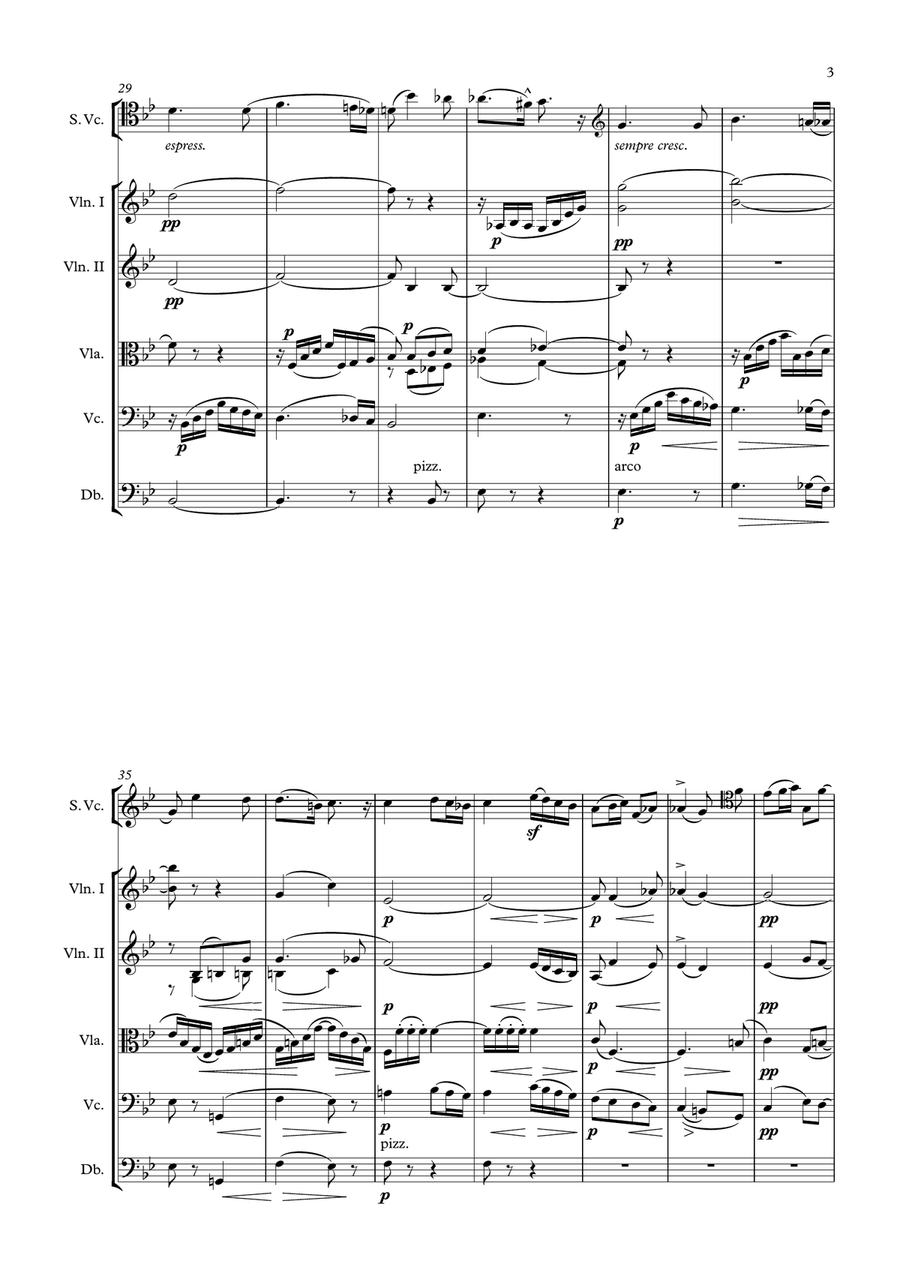 Bruch Canzone for Cello and String Orchestra String Orchestra scores gallery preview page 4