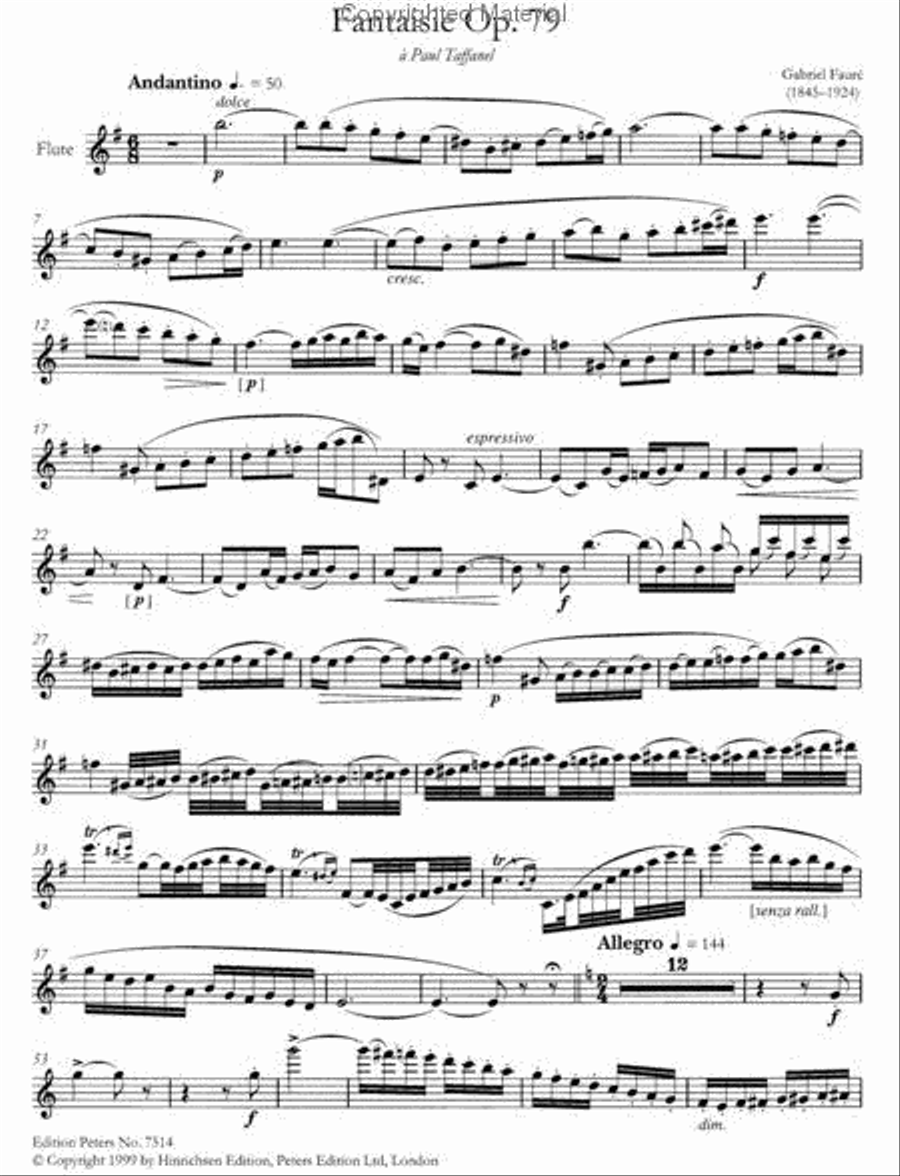 Anthology of Selected Pieces for Flute and Piano Flute Solo scores gallery preview page 4