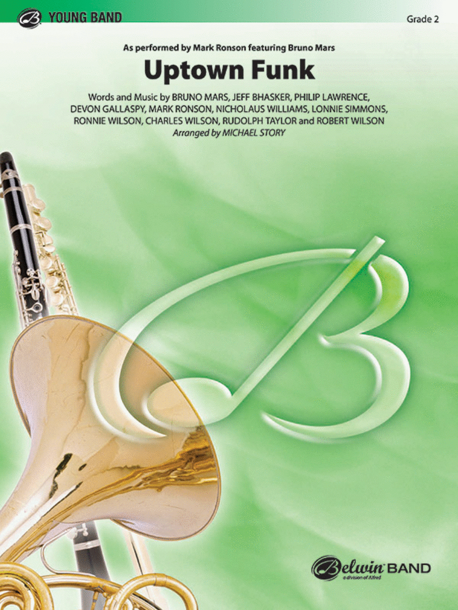 Uptown Funk Concert Band scores gallery preview page 1