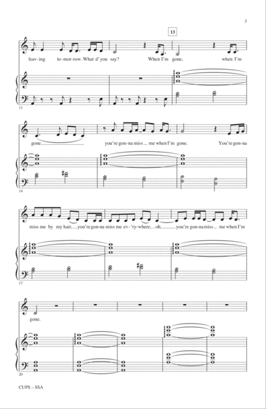 Cups (from Pitch Perfect) (arr. Roger Emerson) SSA scores gallery preview page 2