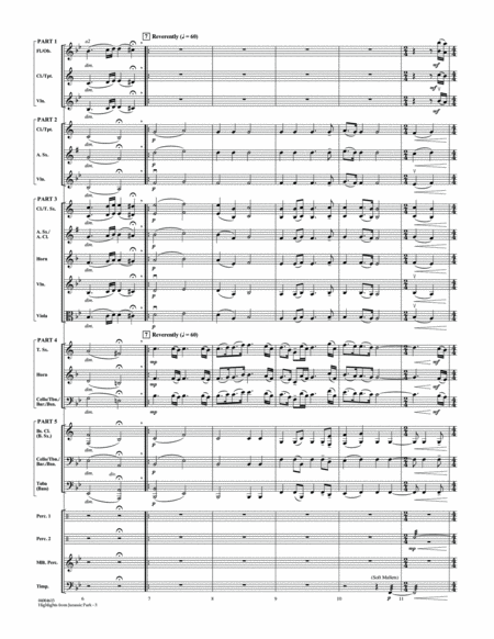 Highlights from Jurassic Park - Conductor Score (Full Score) image number null
