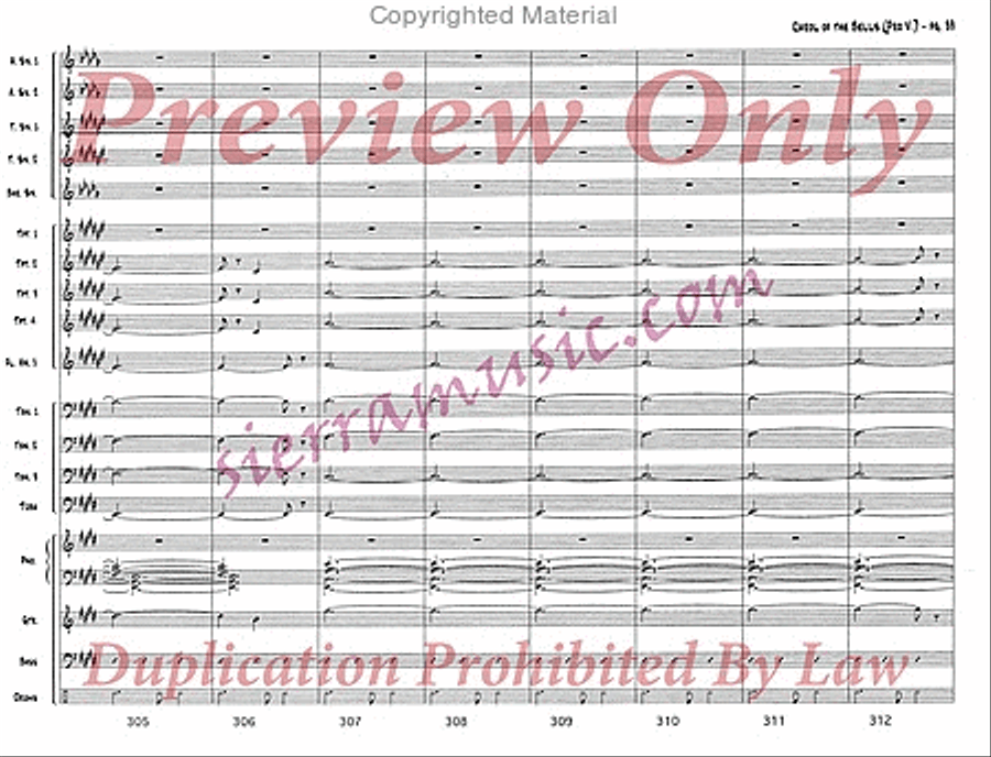 Carol of the Bells (pro) Jazz Ensemble scores gallery preview page 40