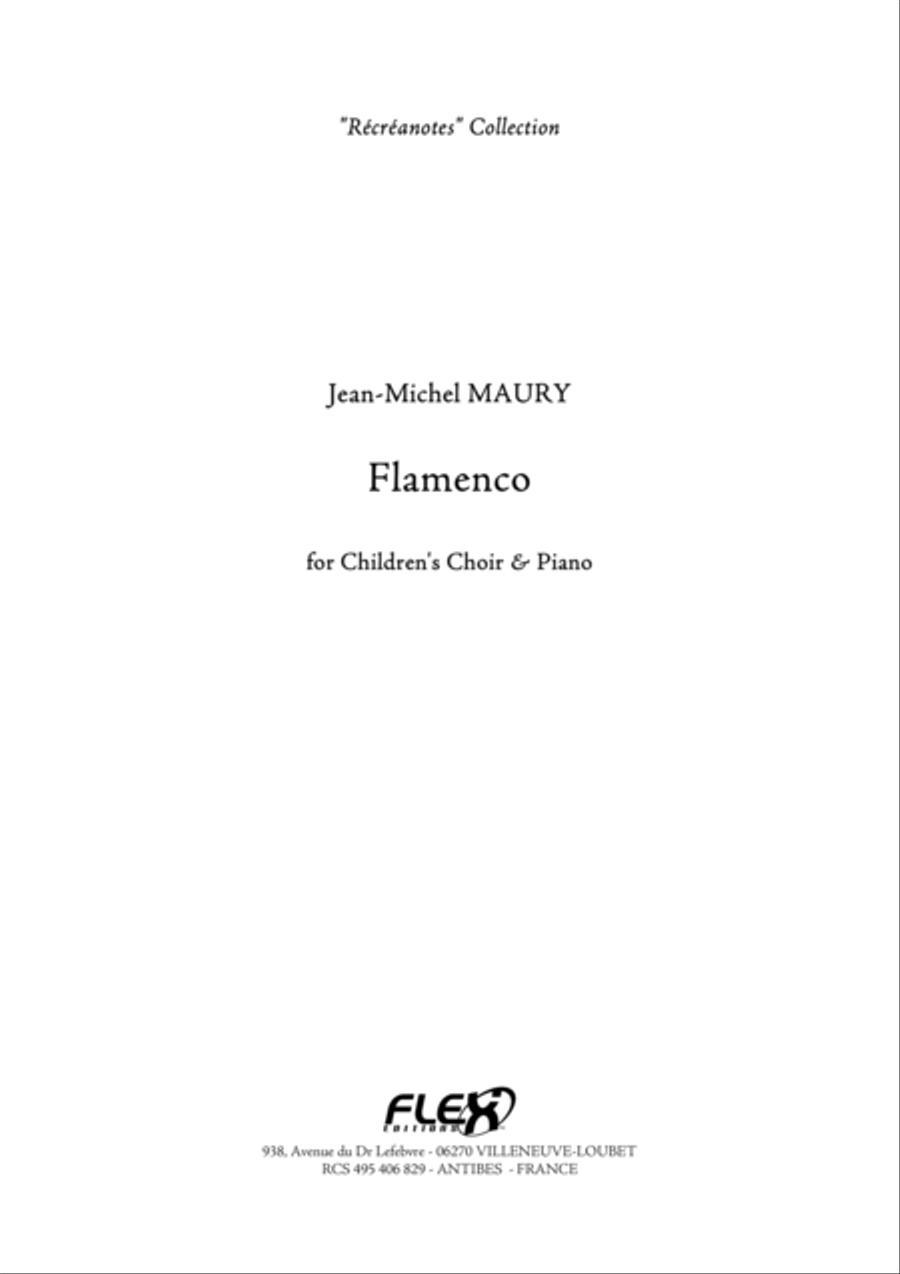 Flamenco - Piano Reduction Children's Choir scores gallery preview page 1