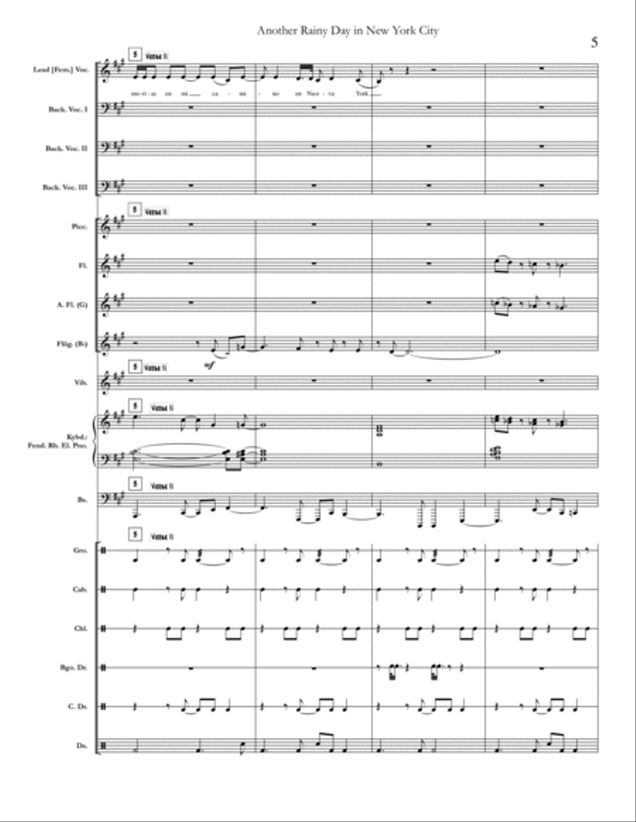 Another Rainy Day In New York City Large Ensemble scores gallery preview page 5
