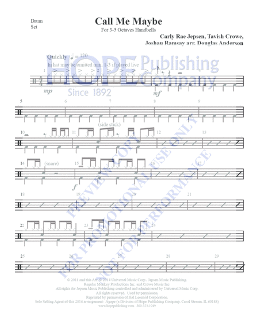 Call Me Maybe 5-Octaves scores gallery preview page 12
