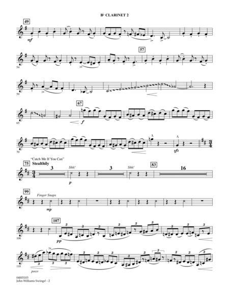John Williams Swings! - Bb Clarinet 2