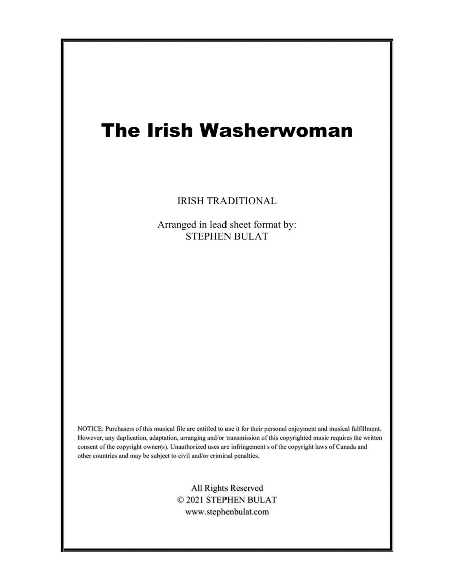 The Irish Washerwoman - Lead sheet (key of A) Large Ensemble scores gallery preview page 1