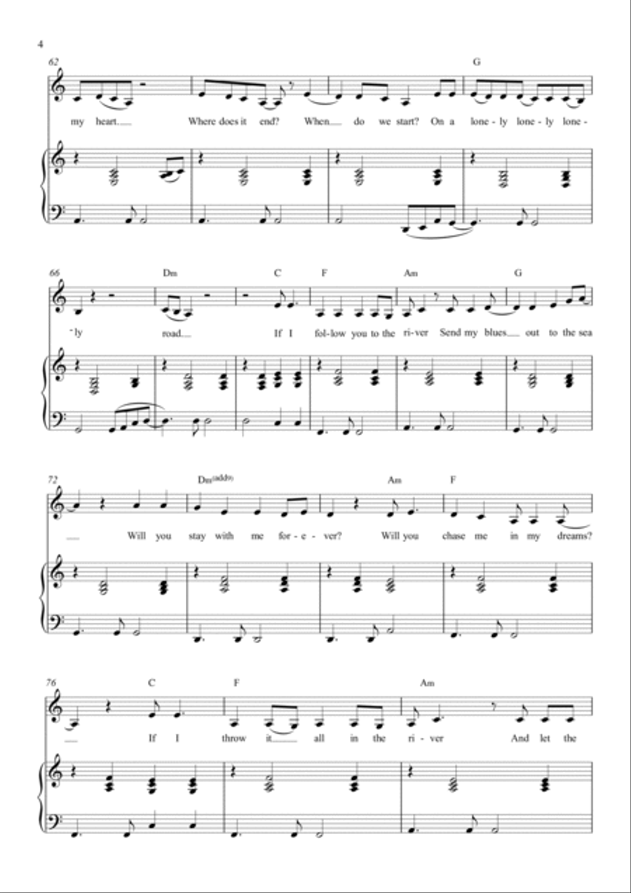 The River Piano, Vocal, Guitar scores gallery preview page 4
