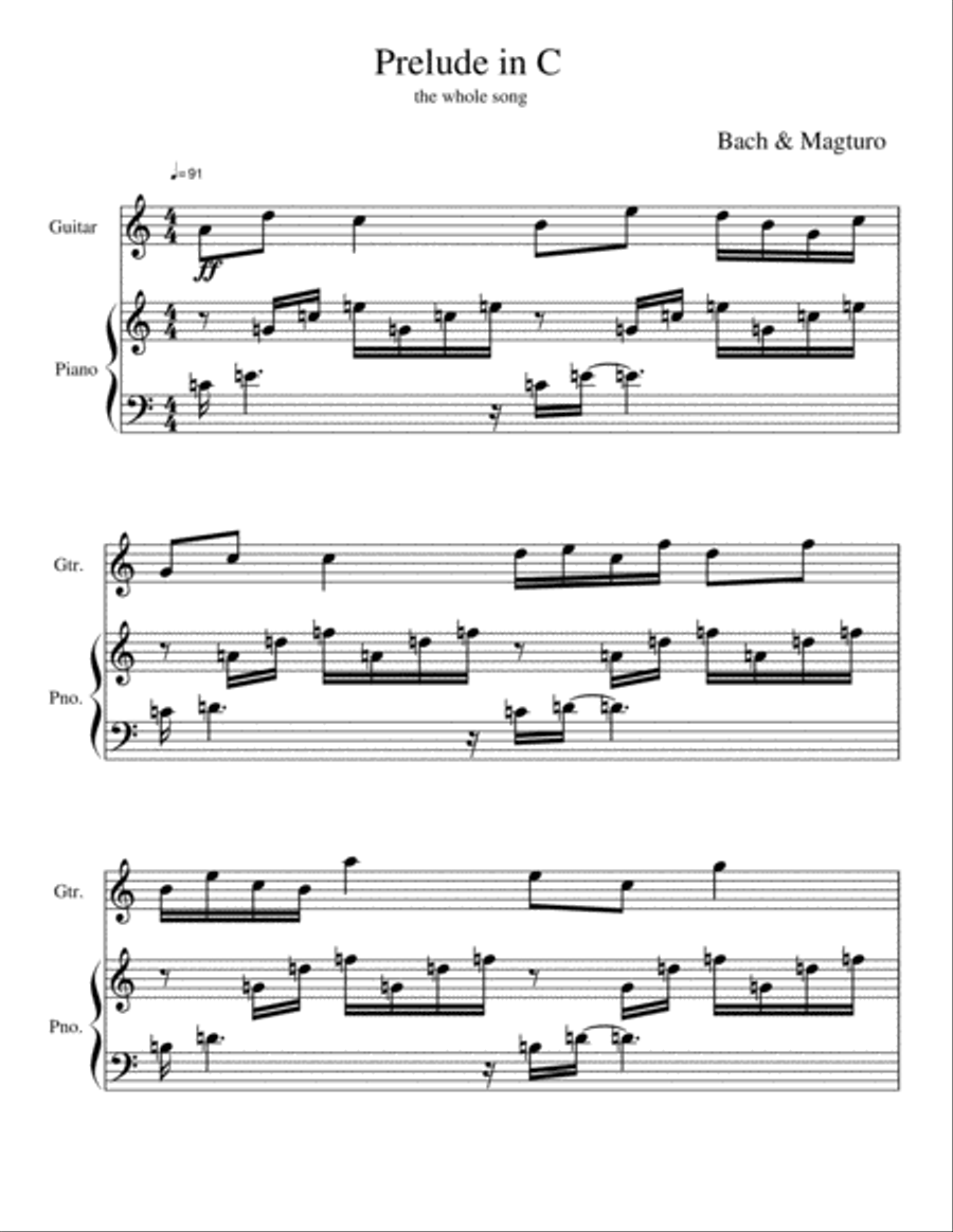 Prelude in C Small Ensemble scores gallery preview page 1