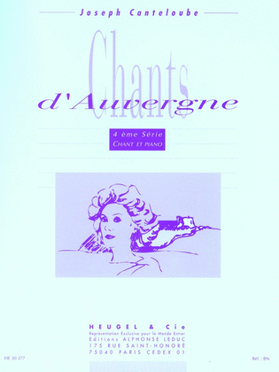 Book cover for Auvergne Songs - Serie 4 (voice And Piano)
