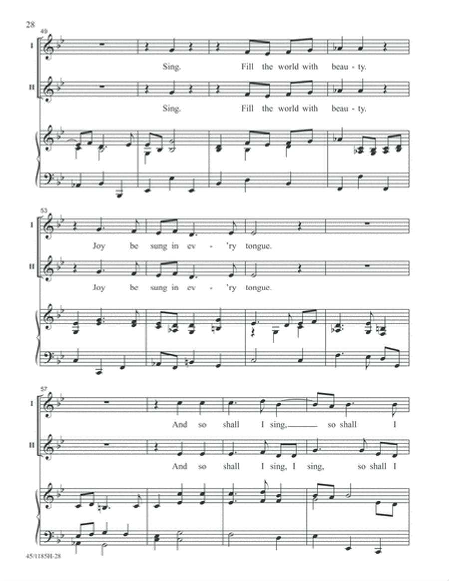 Bach for Young Voices 2-Part scores gallery preview page 28