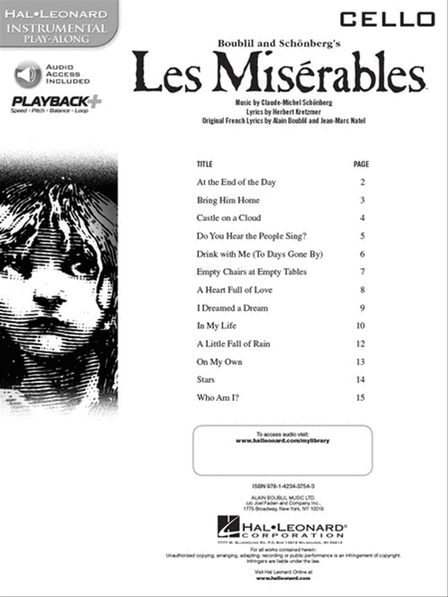 Les Misérables Les Misérables Cello scores gallery preview page 2
