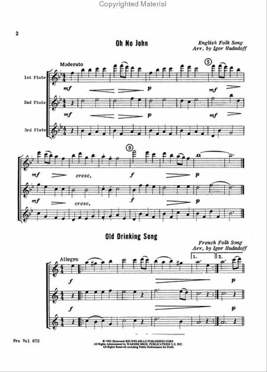 24 Flute Trios Small Ensemble scores gallery preview page 2